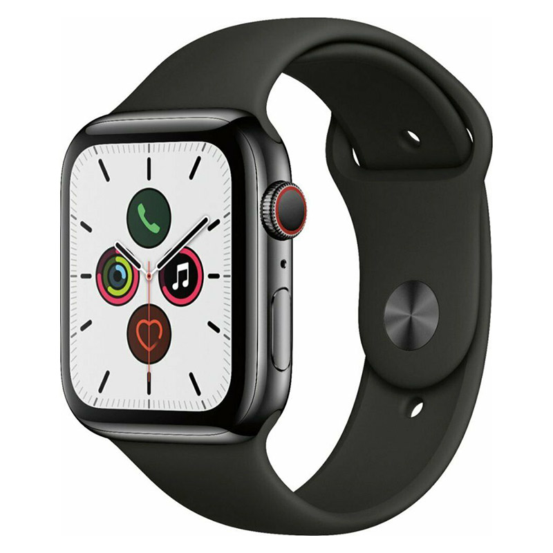 Умные часы Apple Watch SE GPS 44мм Aluminum Case with Sport Band, серый космос/тёмная ночь