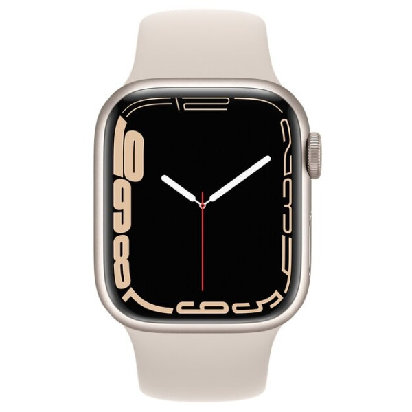 Умные часы Apple Watch Series 7 41mm Aluminium with Sport Band RU, сияющая звезда, (MKMY3RU/A)