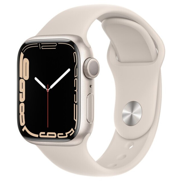 Умные часы Apple Watch Series 7 41mm Aluminium with Sport Band RU, сияющая звезда, (MKMY3RU/A)