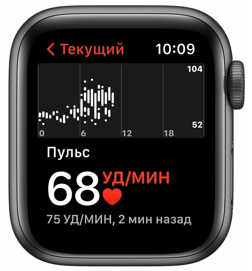 Умные часы Apple Watch SE GPS 40мм Aluminum Case with Sport Band RU, серый космос/тёмная ночь