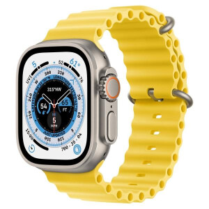 Умные часы Apple Watch Ultra 49 мм Titanium Case, титановый/желтый Ocean Band БУ
